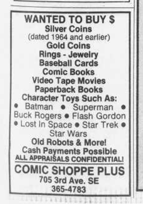 *Ad excerpted from The (Cedar Rapids) Gazette, pg. E15, Wed., 08/31/1988*