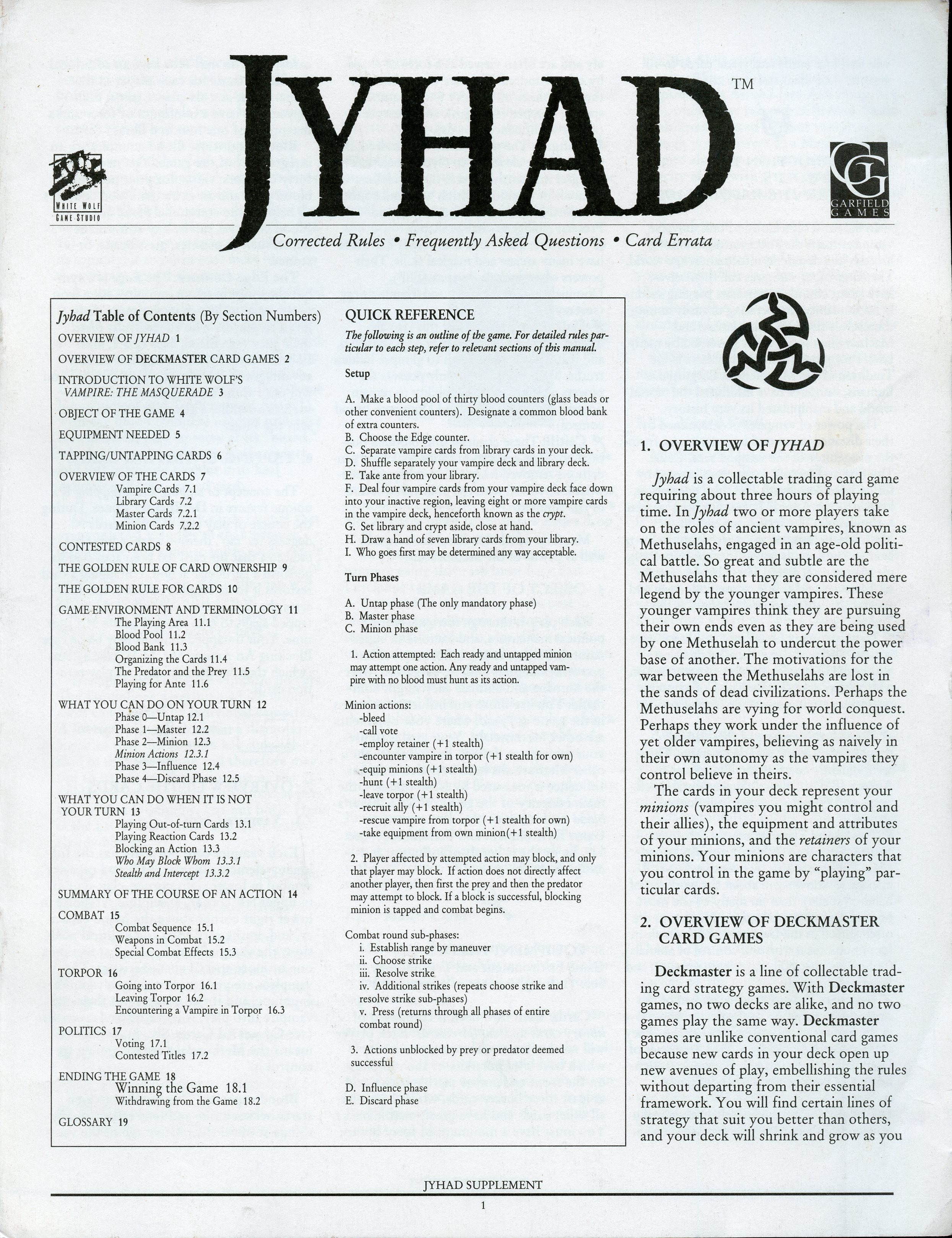 Jyhad Supplement