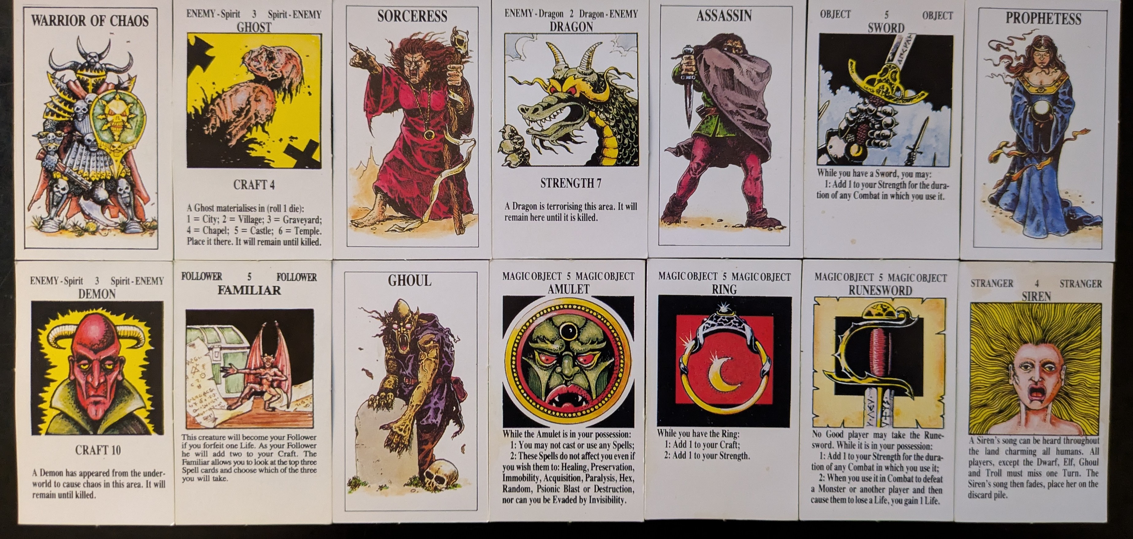 Some examples of card arts that have lived rent-free in my head for 30 years. All art by Gary Chalk.